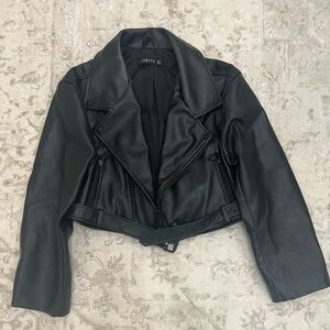 Lioness Black Moto Faux Leather Jacket